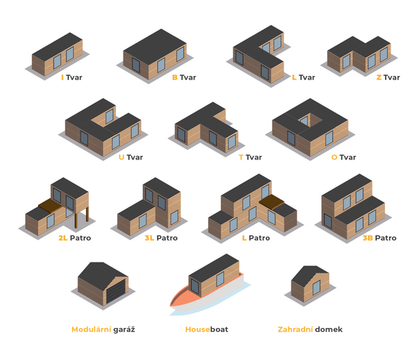 varianty modulových domů