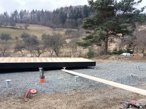 zemní vruty modulový dům